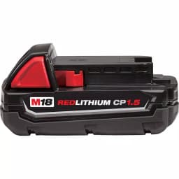 Milwaukee M18 18V Lithium-Ion Compact Rechargeable Battery Pack, 1.5 Ah thumbnail 1