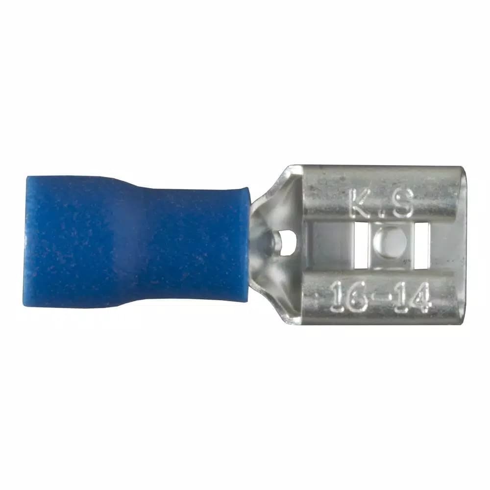CURT Female Quick Connectors, 16-14 Gauge Wire, Blue, 100-Pack
