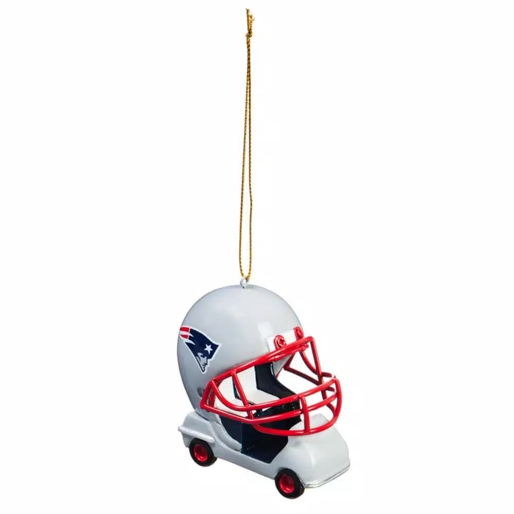 Team Sports America New England Patriots NFL Field Car Christmas Ornament, 3 in. Resin Football Helmet Design