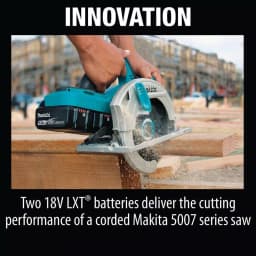 Makita 36V (18V x2) 7-1/4 in. Cordless Circular Saw Kit with 2 5.0 Ah Batteries and Charger thumbnail 8
