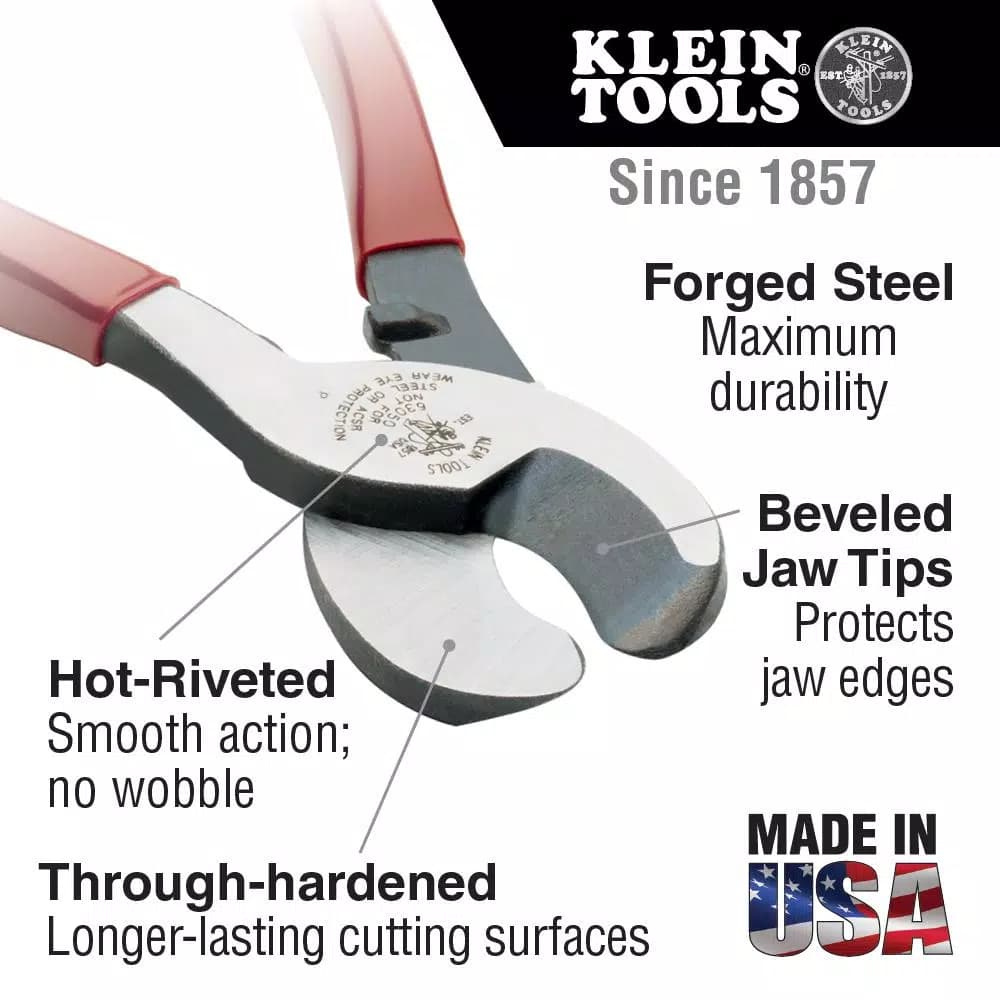 Klein Tools 9.5 in. Journeyman High Leverage Cable Cutter