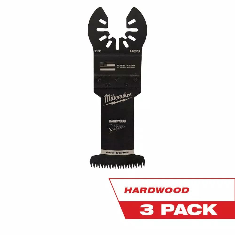 Milwaukee 1-3/8 in. High Carbon Steel Japanese Tooth Oscillating Multi-Tool Blade 3-Pack