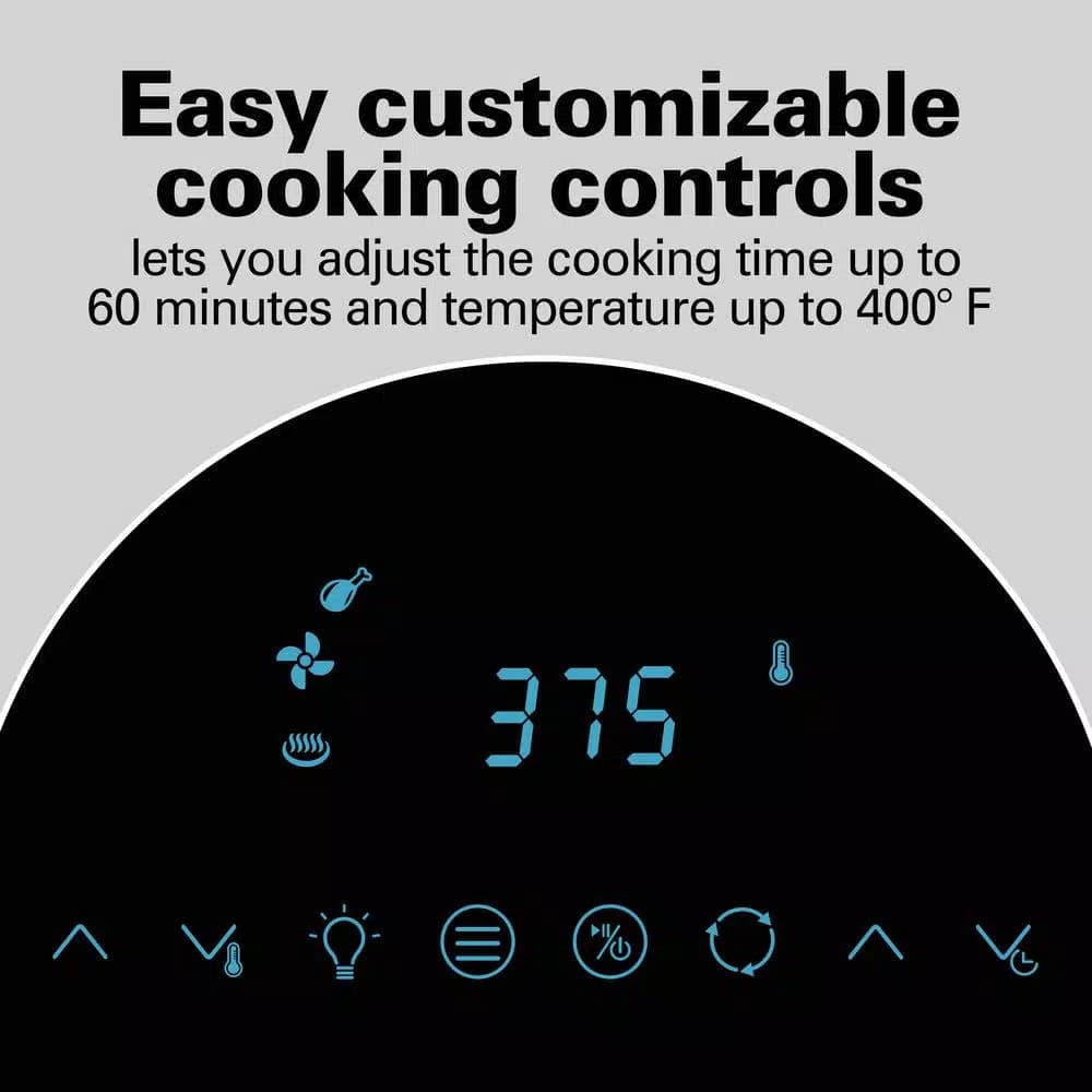 Hamilton Beach 11 Qt. Digital Air Fryer Oven with Rotisserie and Rotating Basket, Black
