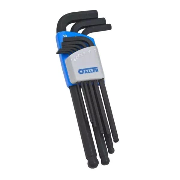 Allen Metric Ball-Plus Long Arm Hex Key Set, 9-Piece