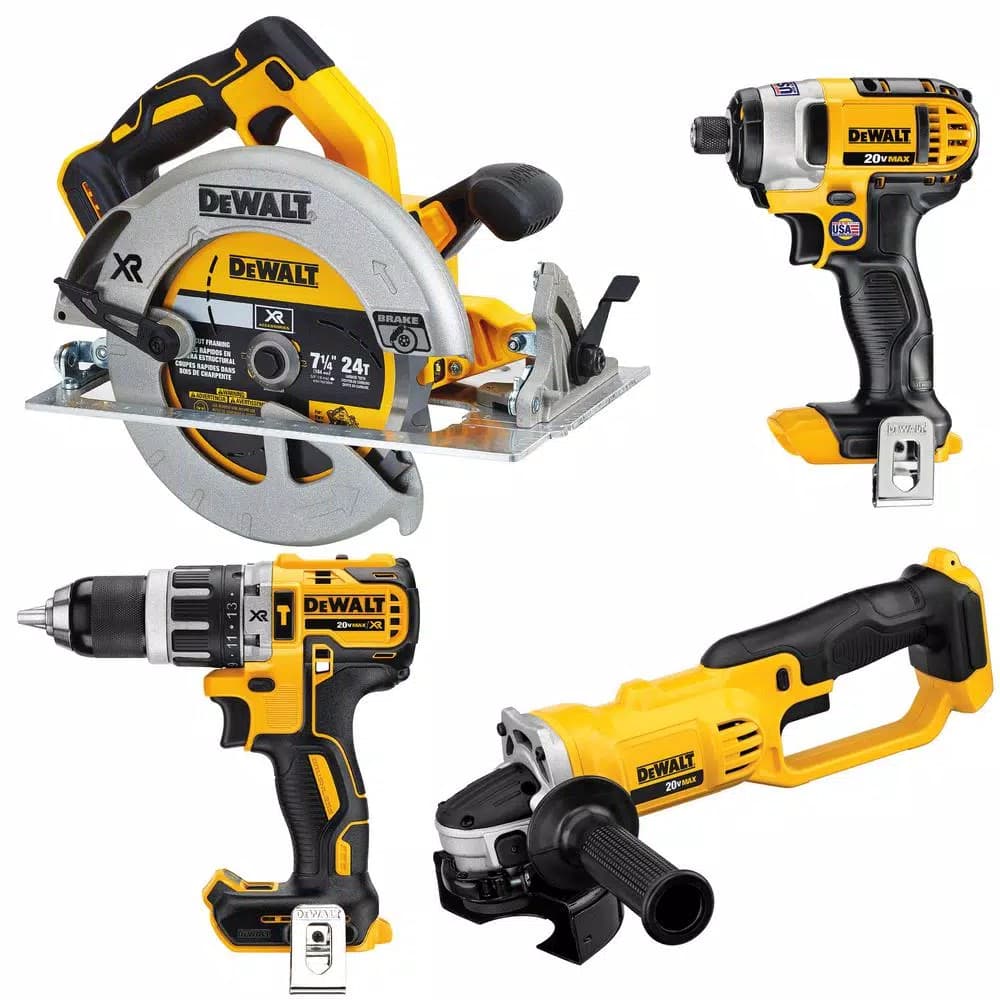 DEWALT 20V MAX Lithium-Ion Cordless 4-Tool Combo Kit with ToughSystem Case and 5.0 Ah Battery