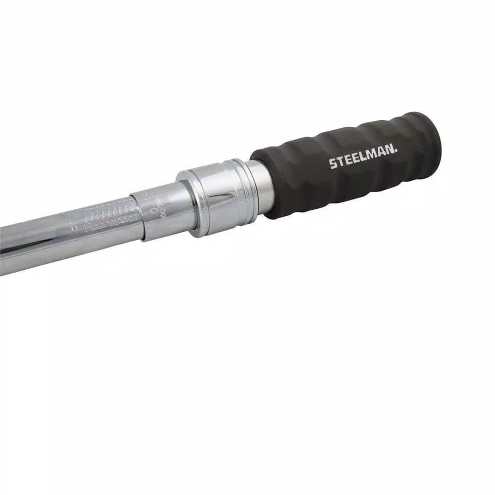 Steelman 3/8 in. Drive 10-100 ft-lb Micro-Adjustable Torque Wrench with Calibration Certificate