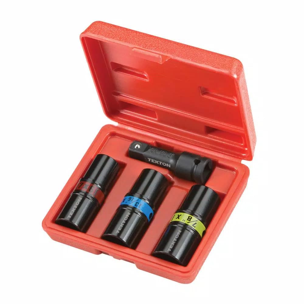TEKTON 1/2 in. Drive Impact Flip Socket Set, 4-Piece