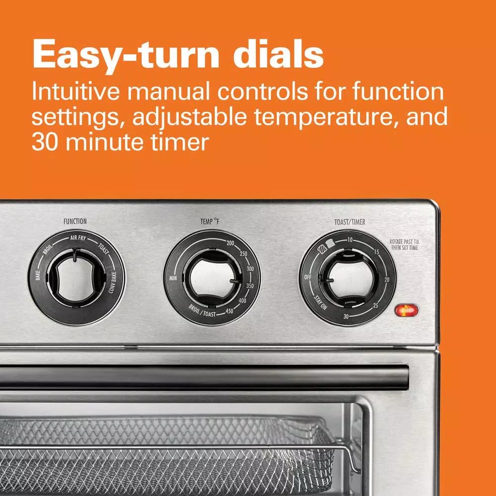 Hamilton Beach 1800W Air Fry Countertop Oven, 6-Function Stainless Steel Oven