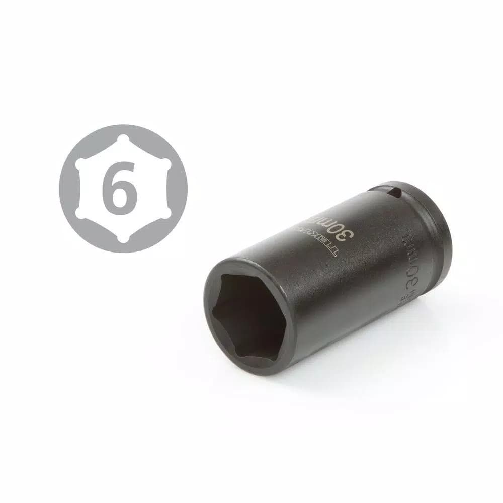TEKTON 3/4 in. Drive 27-38 mm 6-Point Deep Metric Impact Socket Set, 8-Piece