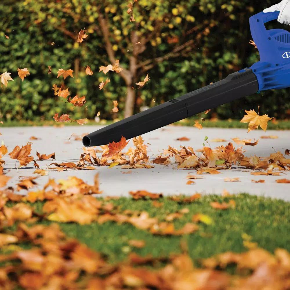 Sun Joe 6 Amp Electric Handheld Leaf Blower, 155 MPH, 200 CFM, Blue