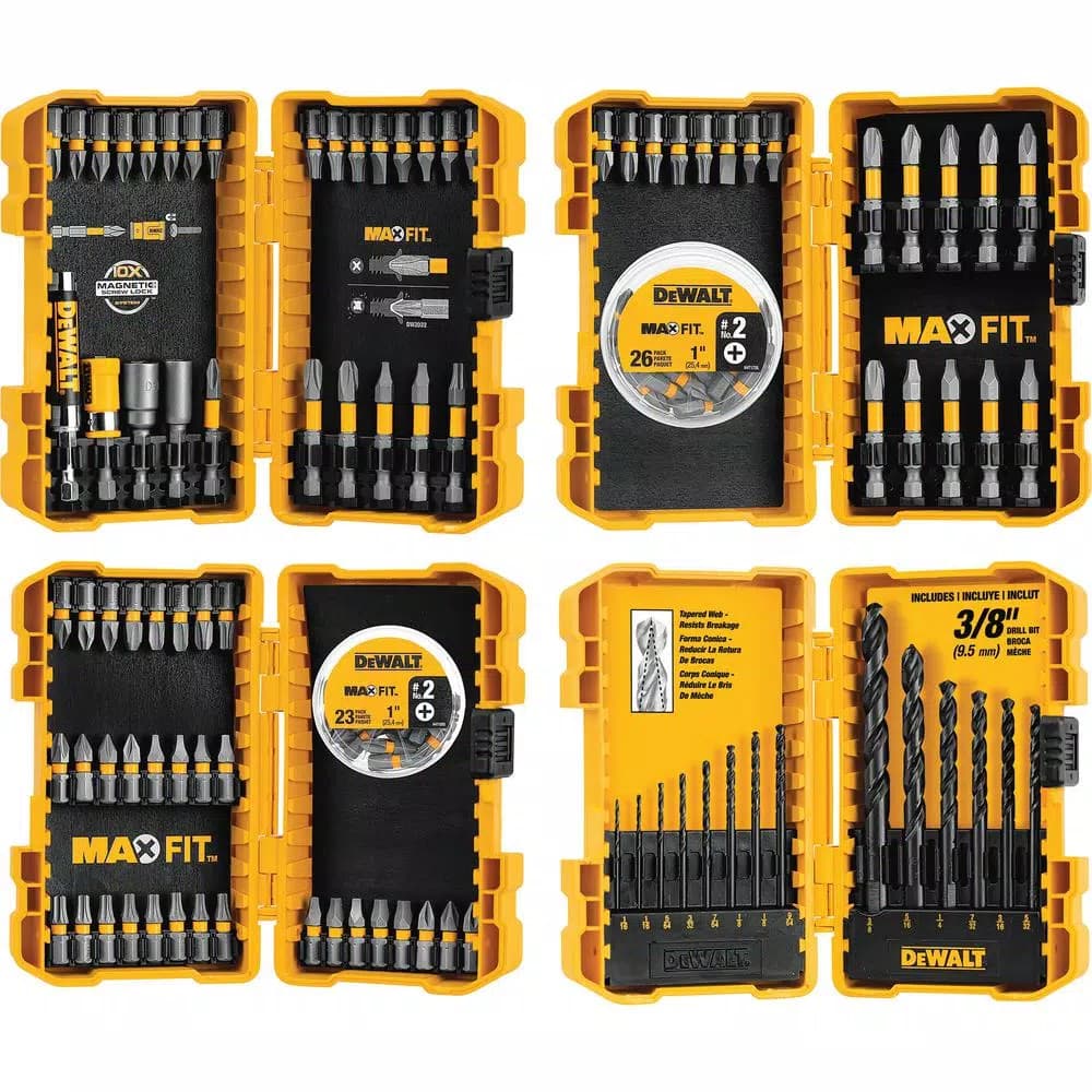 DEWALT 20V MAX Cordless 1/2 in. Drill/Driver Combo Kit with (2) 1.3Ah Batteries & 140-Piece Screwdriving Set