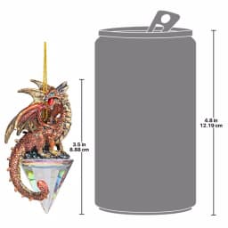 Design Toscano 3.5 in. Diamond Dragon Gothic Holiday Ornament thumbnail 7