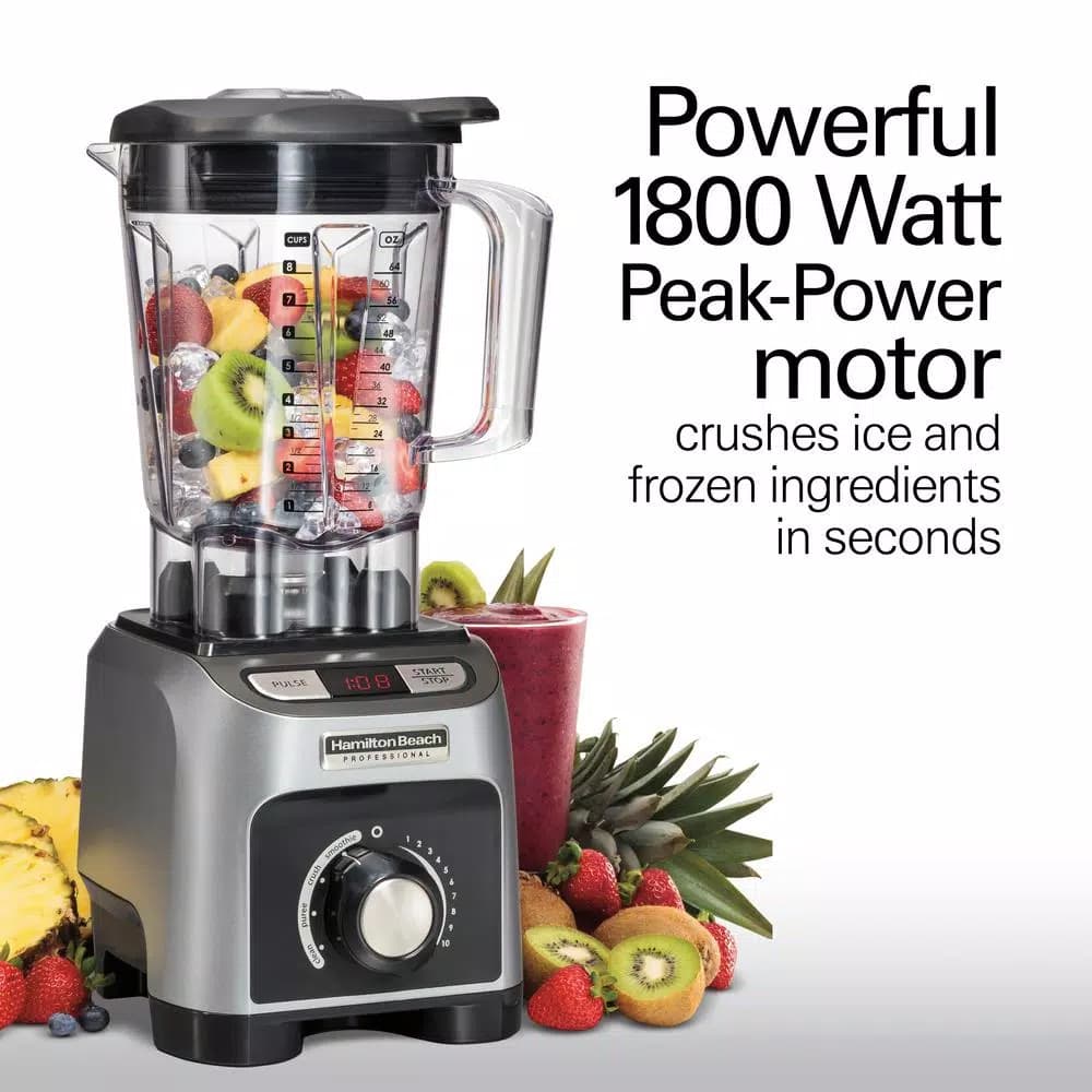 Hamilton Beach Professional 1800W Blender with 64 oz. Shatterproof Jar and 4 Program Settings