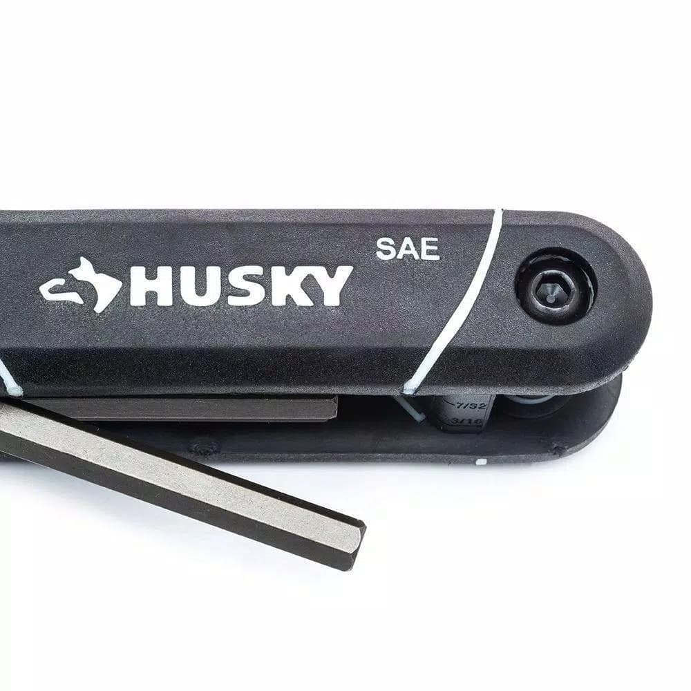 Husky 9-Piece SAE Folding Hex Key Set, Alloy Steel