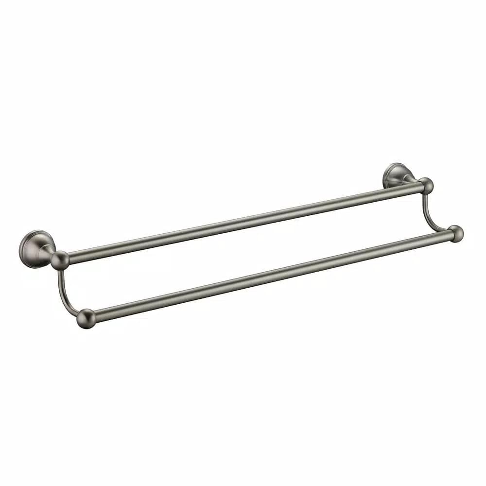 Glacier Bay Mandouri Series 24 in. Double Towel Bar, Brushed Nickel Aluminum