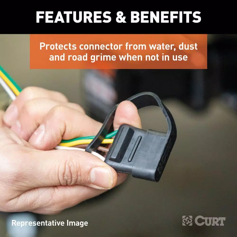 CURT 5-Way Flat Connector Dust Cover for Vehicle Side