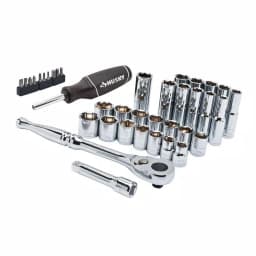 Husky 38-Piece 3/8 in. Drive Mechanics Tool Set with Chrome Alloy Steel Sockets thumbnail 2