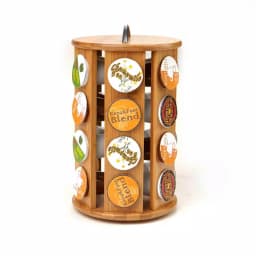 Mind Reader 24-Capacity Bamboo K-Cup Storage Organizer and Coffee Pod Carousel thumbnail 3