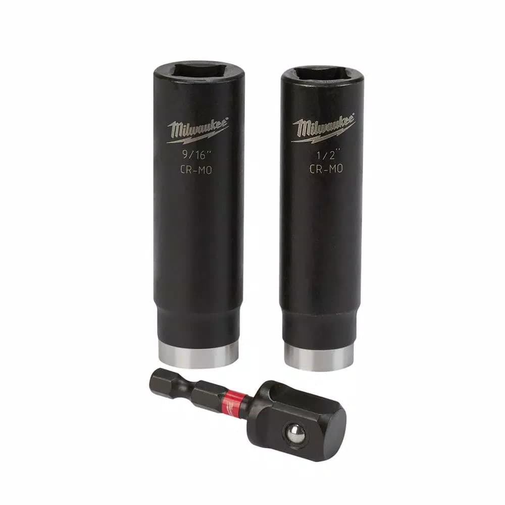 Milwaukee SHOCKWAVE 1/2 in. Impact Duty Deep Well Socket Set, 3-Piece SAE