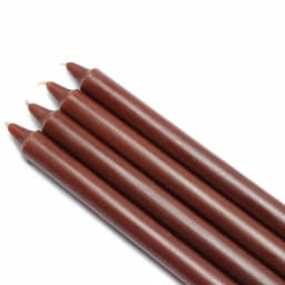 Zest Candle 10 in. Brown Straight Taper Candles, 12-Set thumbnail 1