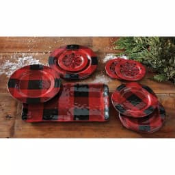 Tag Buffalo Red and Black Melamine Serving Platter, 1-Piece thumbnail 3