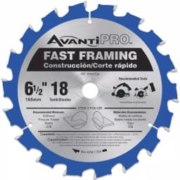 Avanti Pro 6-1/2 in. x 18-Teeth Fast Framing Circular Saw Blade thumbnail 1