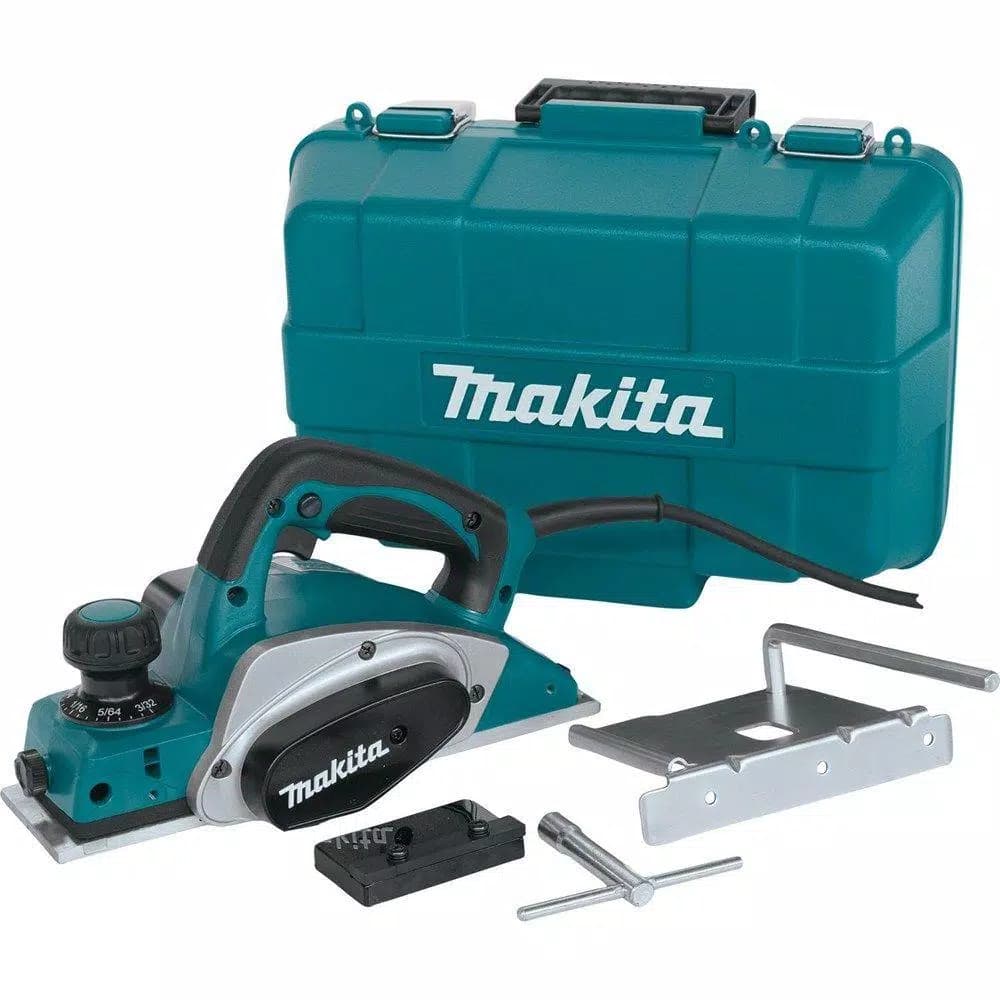 Makita 3-1/4 in. Corded Planer Kit with Blade Set and Hard Case, 6.5 Amp
