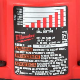 Milwaukee 2-1/4 HP Max Corded Router Kit with Impact-Resistant Carrying Case thumbnail 10