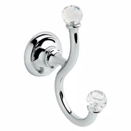 Delta Nora Double Towel and Robe Hook in Chrome and Glass thumbnail 1