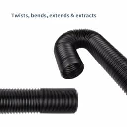 POWERTEC 4 in. Flexible Dust Collection Hose, Expandable Polypropylene Extraction Hose thumbnail 2