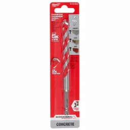 Milwaukee SHOCKWAVE 7/16 in. Carbide Hammer Drill Bit, 6 in. Length, 1/4 in. Hex Shank thumbnail 8