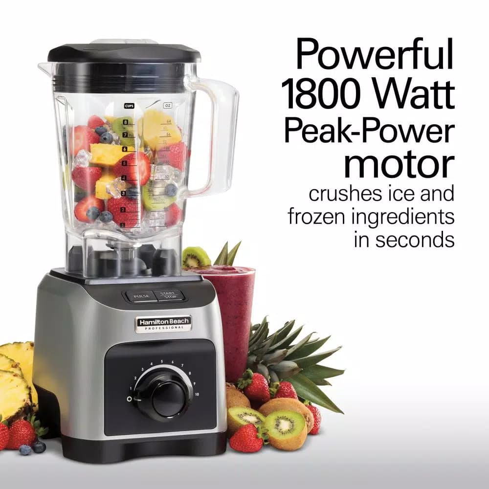 Hamilton Beach Professional 1800W 11-Speed 64 oz. Blender, Grey