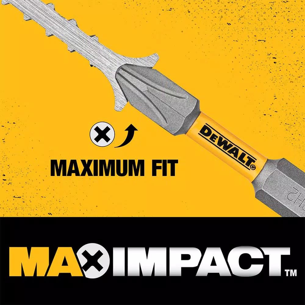 DEWALT MAX IMPACT #2 Phillips Screwdriver Bit, 6 in.