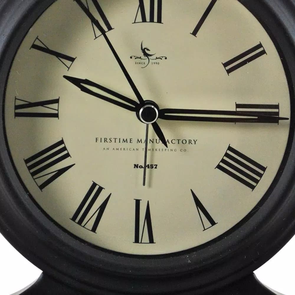 FirsTime Antollini 5 in. Analog Tabletop Clock - Black