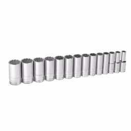 GearWrench 1/2 in. Drive SAE Deep Socket Set, 14-Piece thumbnail 1