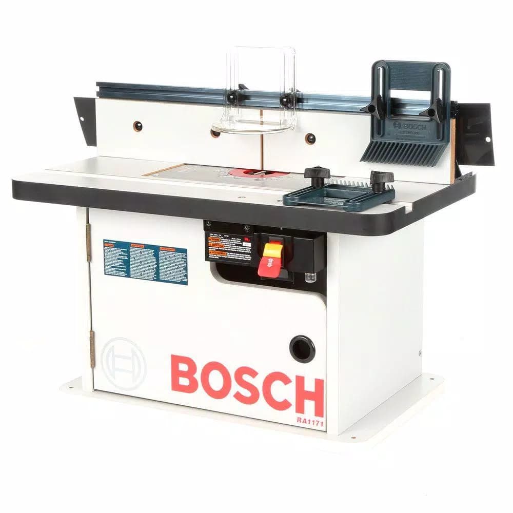 Bosch Laminated MDF Benchtop Router Table with Cabinet and Aluminum Fence