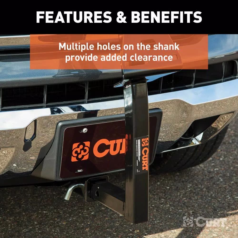 CURT Hitch-Mounted Spare Tire Mount for 2" Receiver