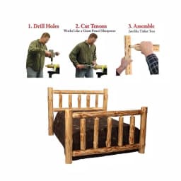 Lumberjack Tools Commercial Series Master Kit Log Furniture Building Tools - 1 in., 1.5 in., and 2 in. Tenon Cutters thumbnail 3