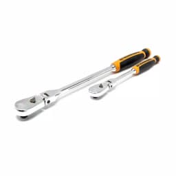 GearWrench 2-Piece 90-Tooth Dual Material Flex Head Ratchet Set, 1/4 in. and 3/8 in. thumbnail 1