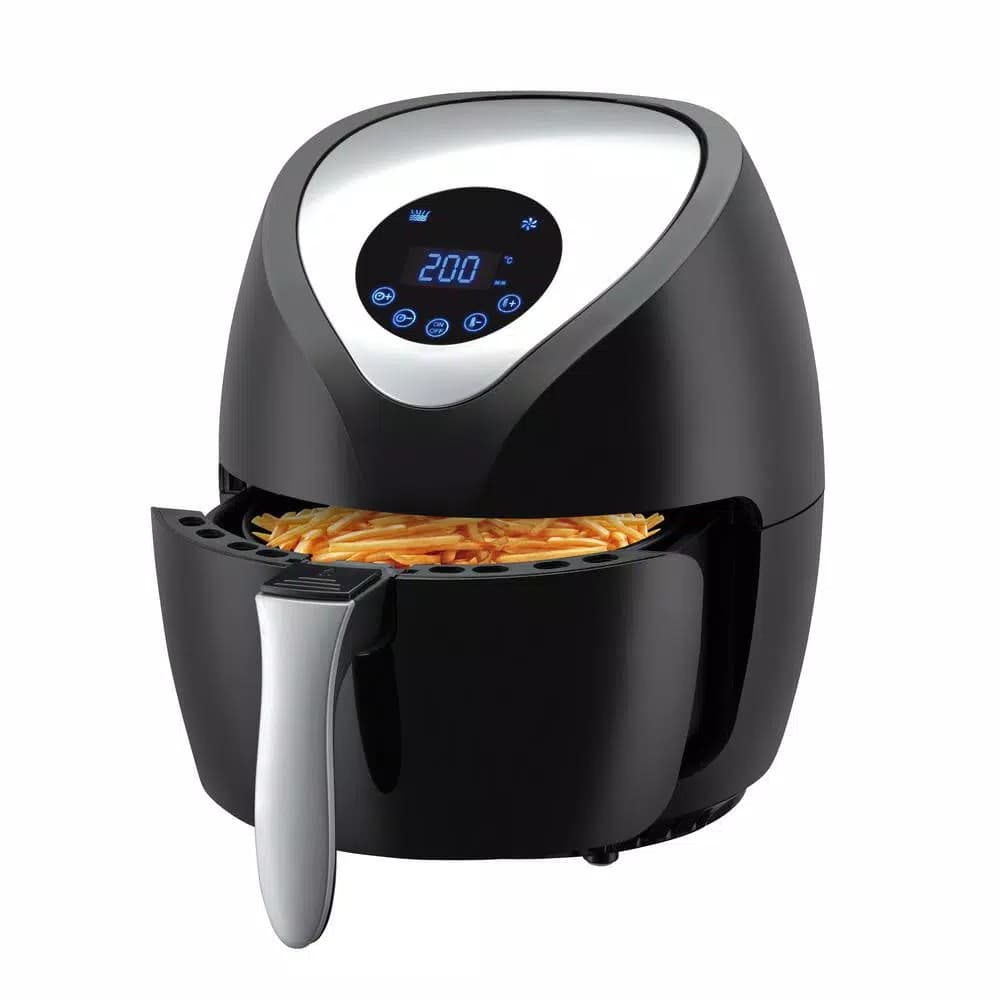 Emerald 1812 4.22 Qt Air Fryer with 1400W Power and Digital LED Touch Display, Black