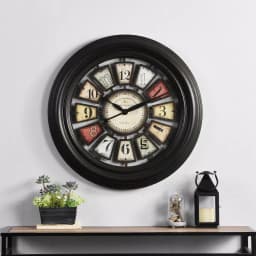 FirsTime 29 in. Industrial Chic Oil Rubbed Bronze Wall Clock thumbnail 1