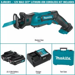 Makita 12V MAX CXT Cordless Reciprocating Saw Kit with 2.0Ah Batteries and Charger thumbnail 2