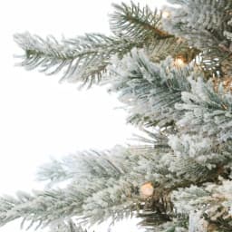 Sterling 7.5 ft. Pre-Lit Flocked Vermont Spruce Artificial Christmas Tree with 900 Clear Lights thumbnail 2