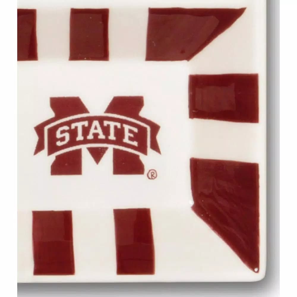 Magnolia Lane Mississippi State NCAA Officially Licensed 4-Section Ceramic Tailgating Serving Platter