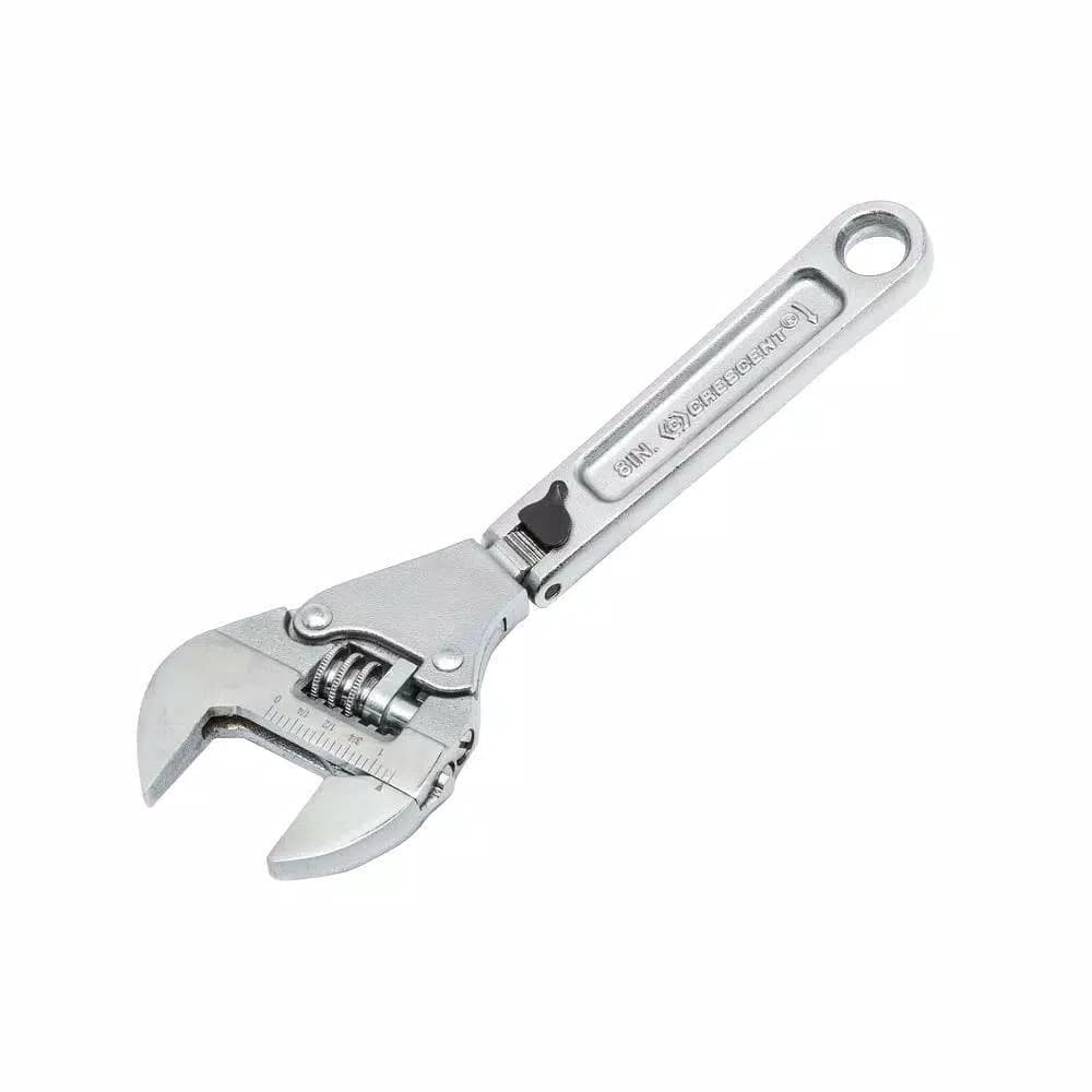 Crescent 8 in. Ratcheting Flex Adjustable Wrench with 180° Pivoting Handle