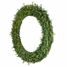 Home Accents Holiday 60 in. Jackson Noble Fir Artificial Wreath with 300 Warm White LED Micro Dot Lights thumbnail 3