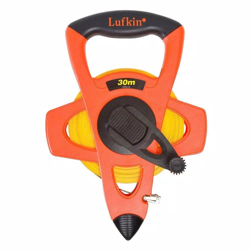 Lufkin 100 ft. Hi-Viz Orange Fiberglass Tape Measure, 13 mm