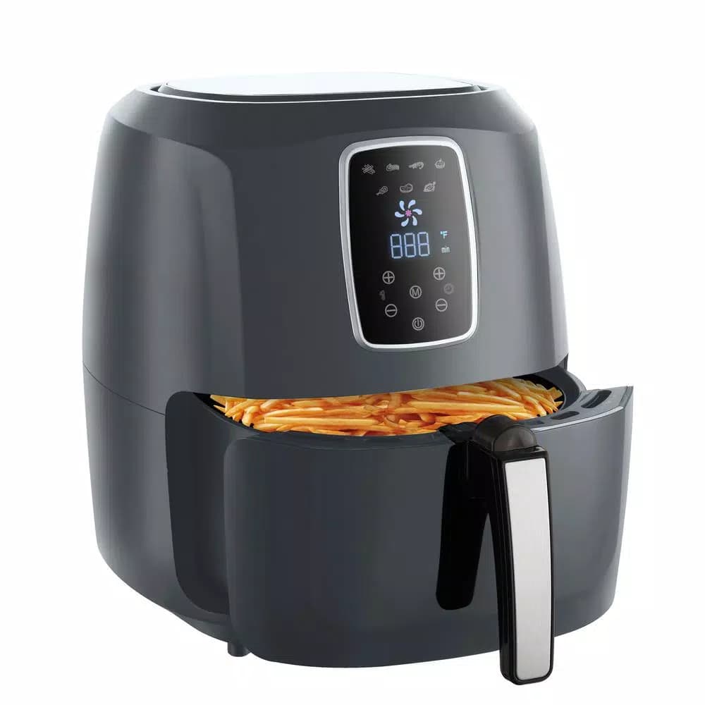 Emerald Extra-Large 5.5 Qt. Digital Air Fryer, 1800W Gray