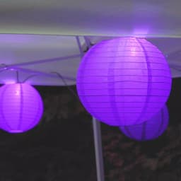 LUMABASE 10 in. 10-Light Purple Paper Lantern String Lights, 30 ft. Cord thumbnail 3