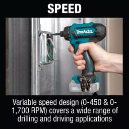 Makita 12V max CXT Lithium-Ion 1/4 in. Hex Cordless Screwdriver (Tool Only) thumbnail 7